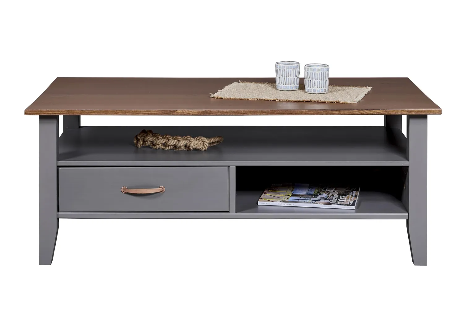 Inter Link Luzerna Couchtisch Artisan Eiche Optik Anthrazit