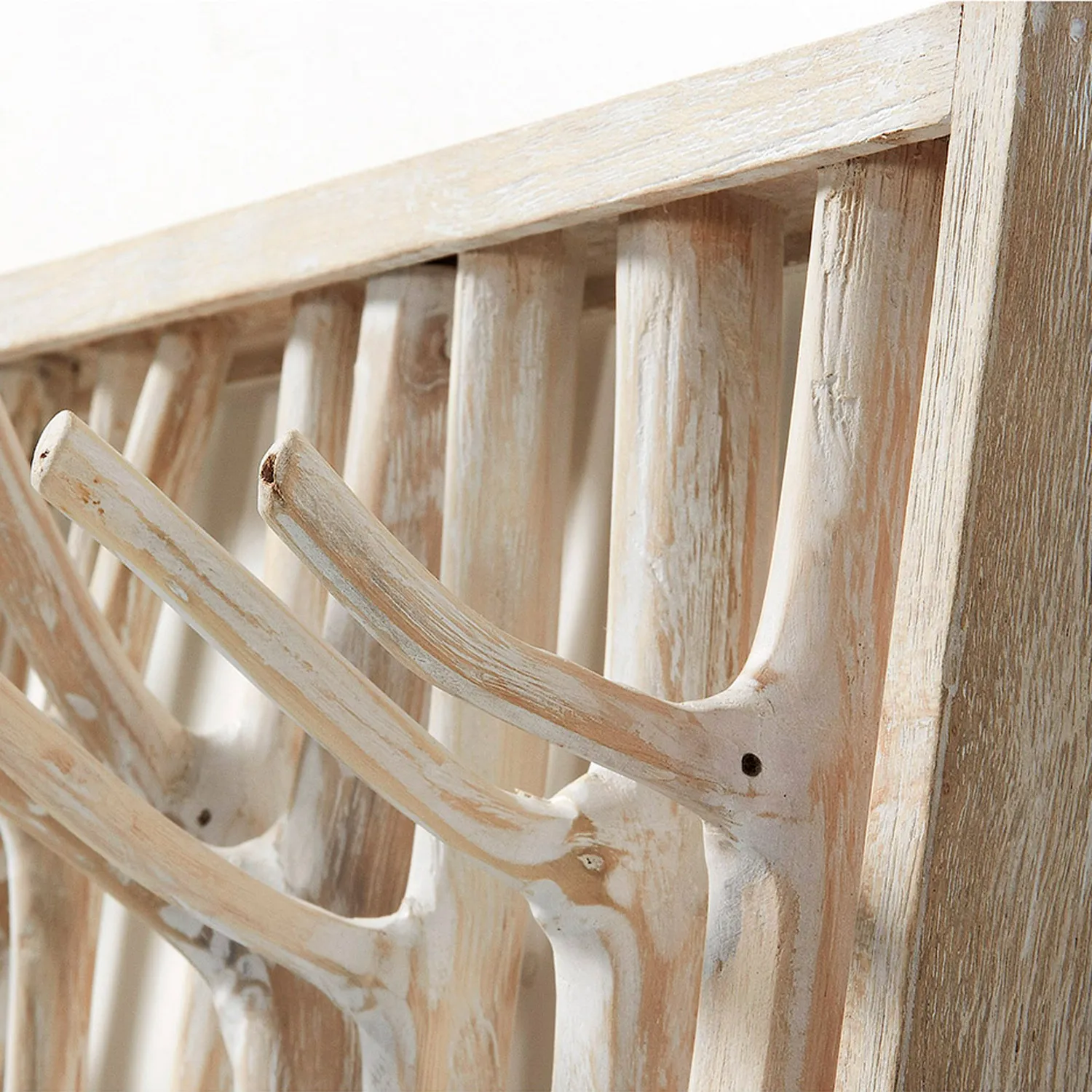 Kave Home Muntfre Garderobenhaken 60 cm Teak Massivholz