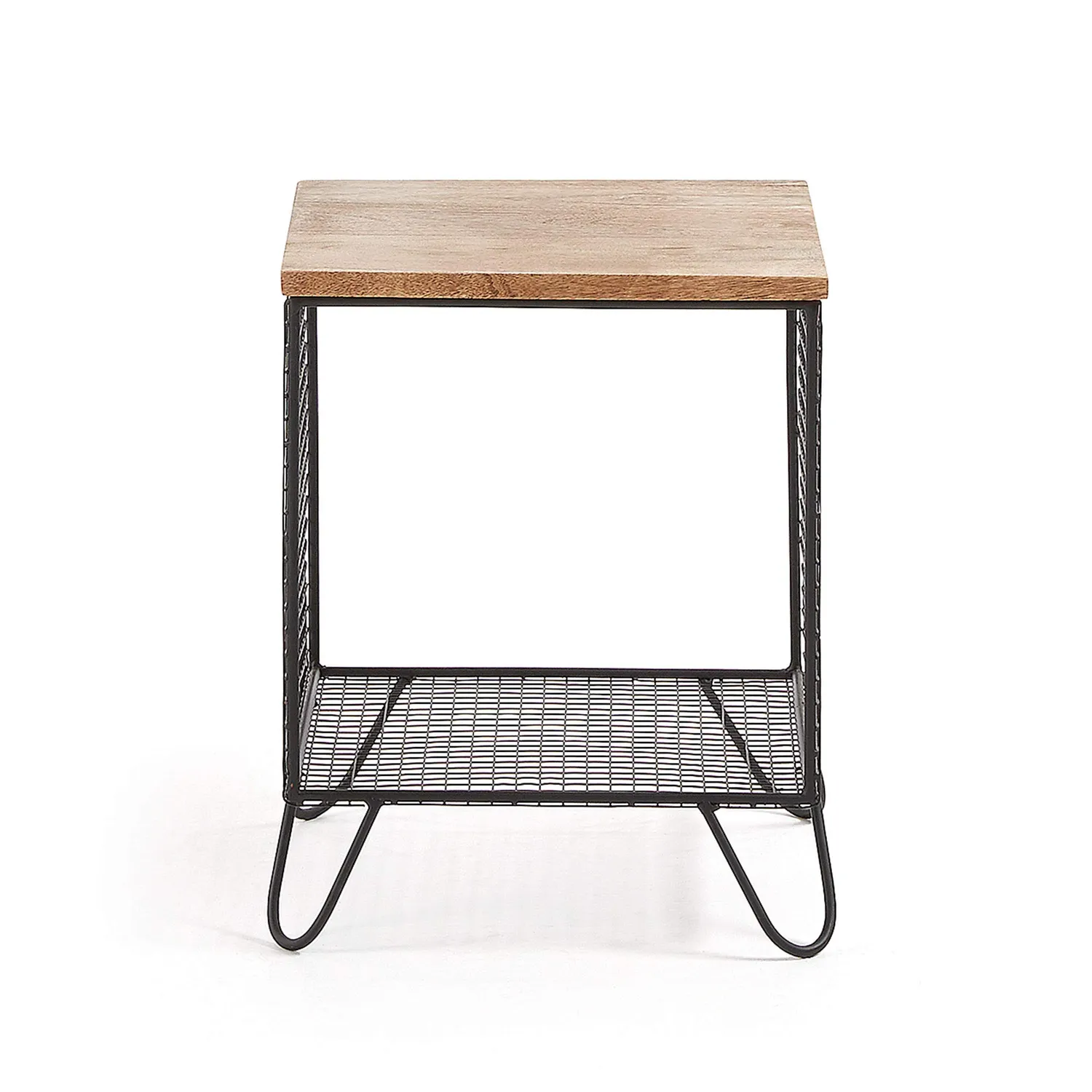 Kave Home Aida Beistelltisch 38x38 cm Mango Schwarz