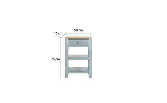 Kundler Home Butcher Block Schlüsseltisch Grau mit Schublade