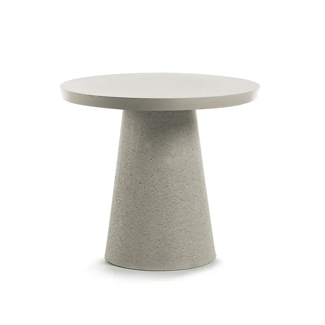Kave Home Sari Esstisch Beton grau rund 90 cm