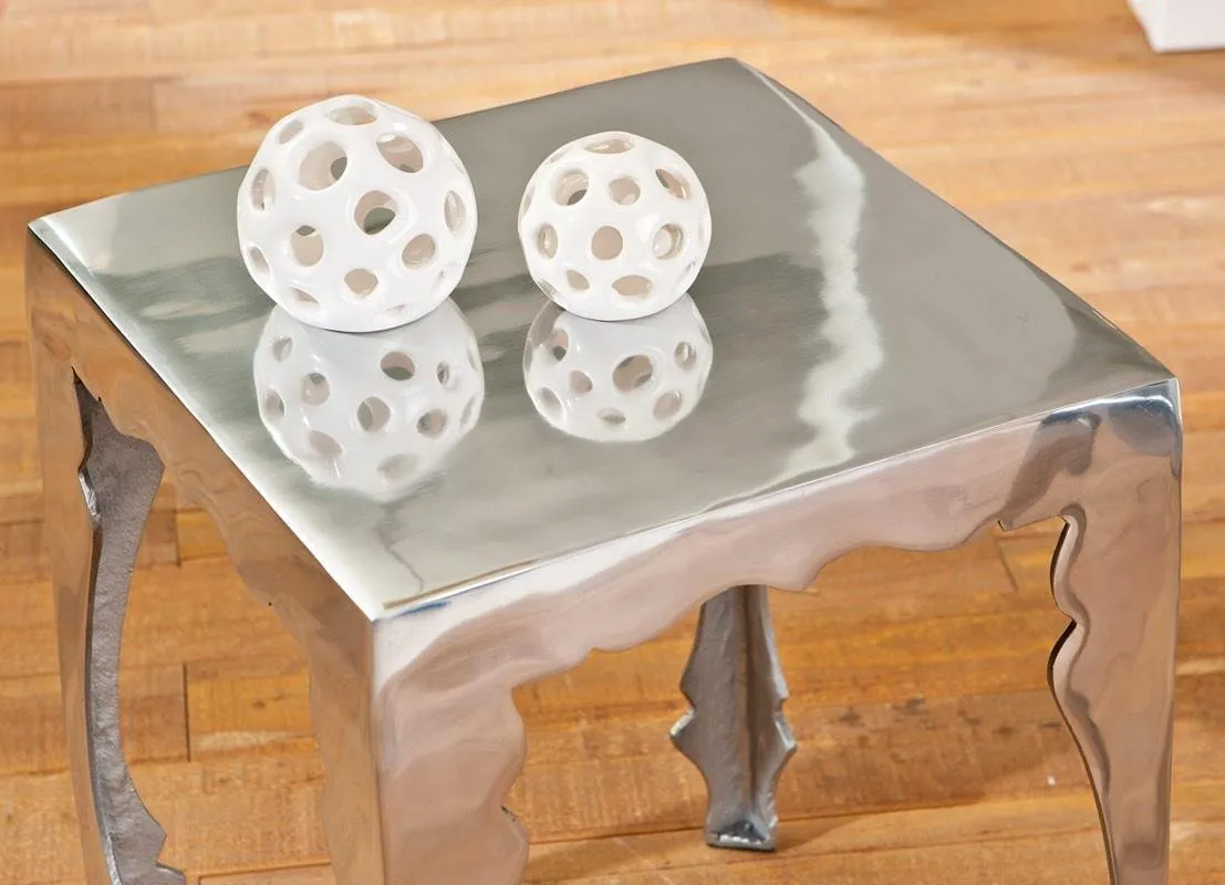 Inter Link Solta Beistelltisch-Set 2-teilig Aluminium Silber
