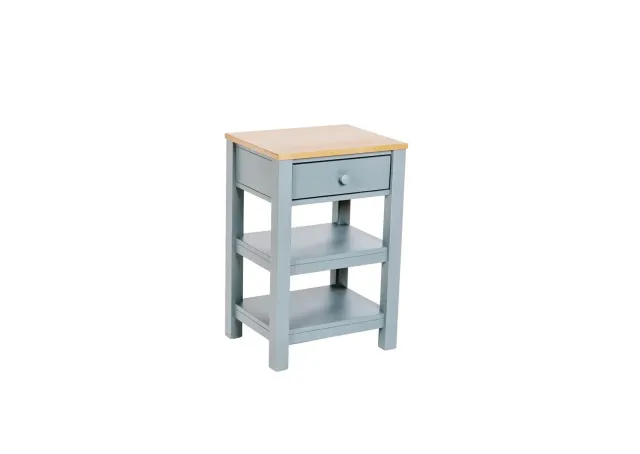 Kundler Home Butcher Block Schlüsseltisch Grau mit Schublade