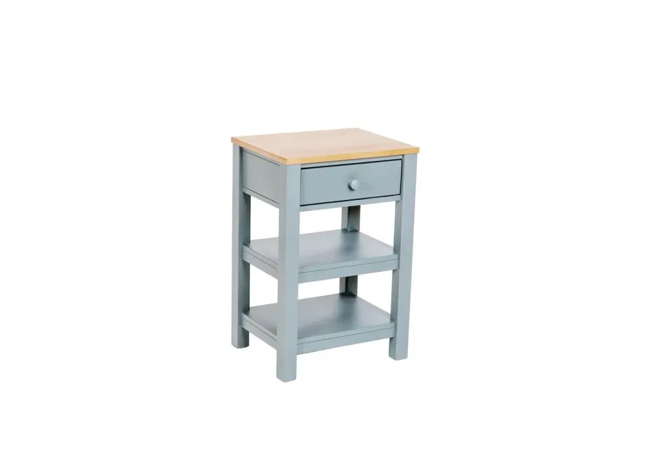 Kundler Home Butcher Block Schlüsseltisch Grau mit Schublade