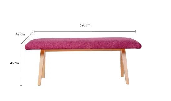 Kundler Home Die Natürliche Sitzbank 125cm Stoff