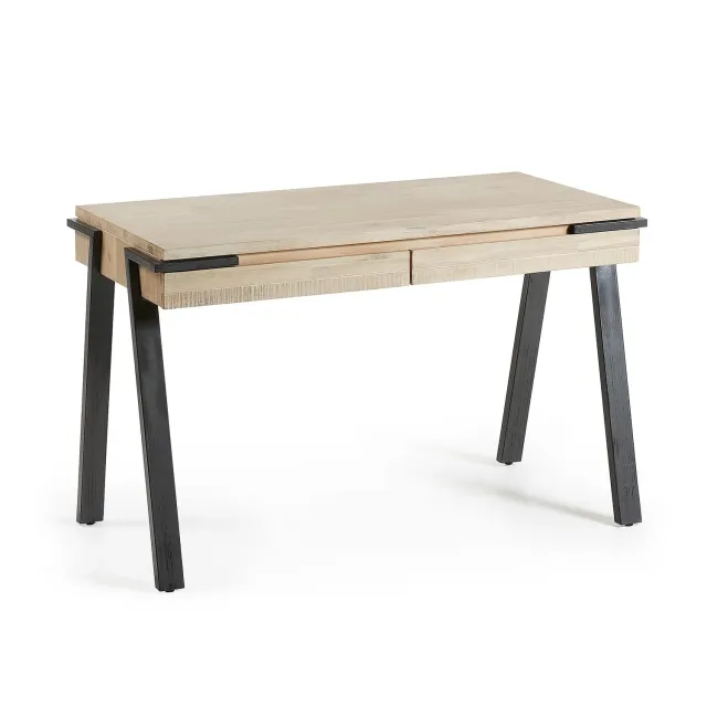 Kave Home Thinh Schreibtisch Akazie 125 cm Schubladen