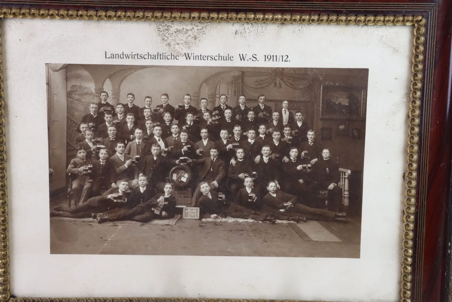 Mon Ami(e) Vintage Bild im Holzrahmen vintage
