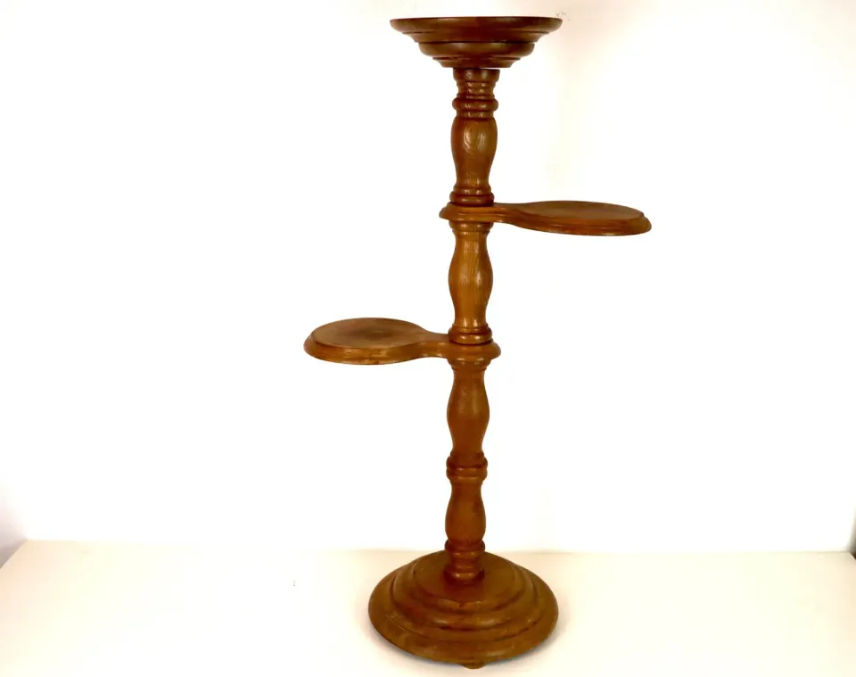 Mon Ami(e) Vintage Blumengestell Eiche 90 cm 3 Ablagen