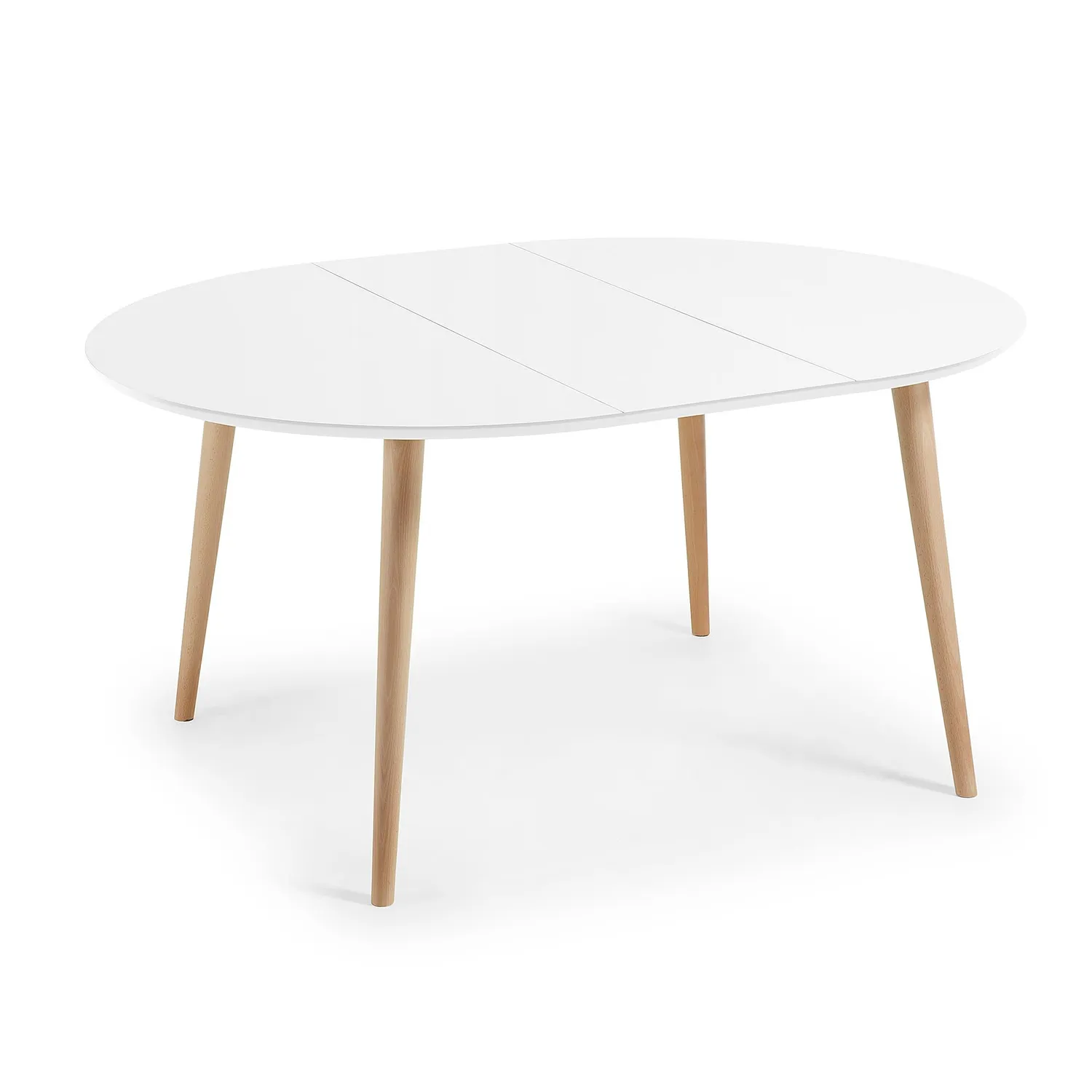 Kave Home Oqui Ausziehtisch weiss 120-200 cm ausziehbar