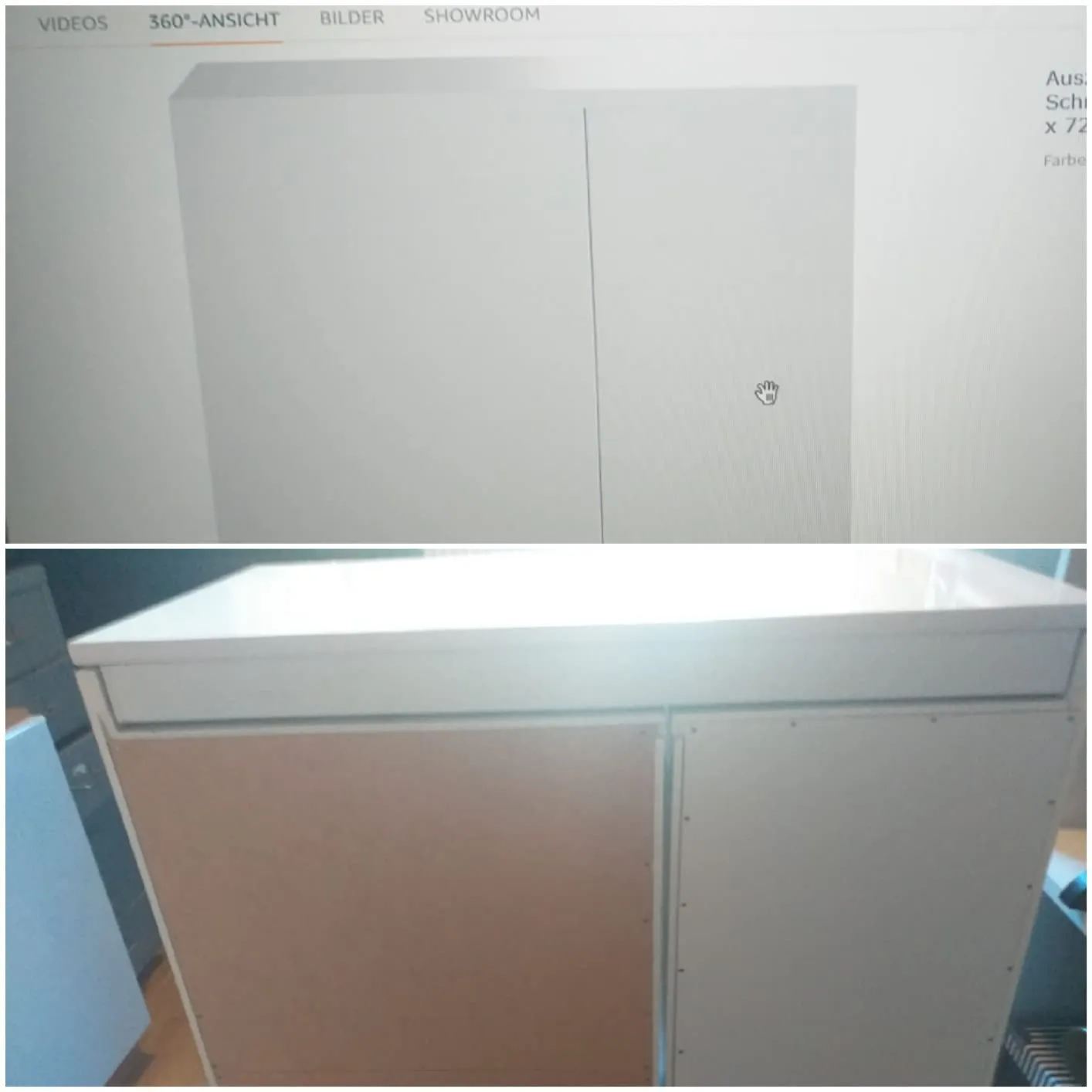 Inter Link Laptop-Office Schreibtisch Weiß ausziehbar