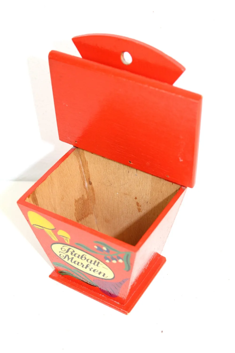 Mon Ami(e) Vintage Rabattmarken Wandbox Holz rot Hängebox