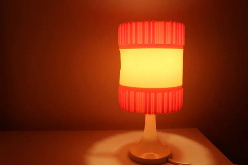 Mon Ami(e) Vintage Retro Tischlampe 1970er Tischlampe orange beige
