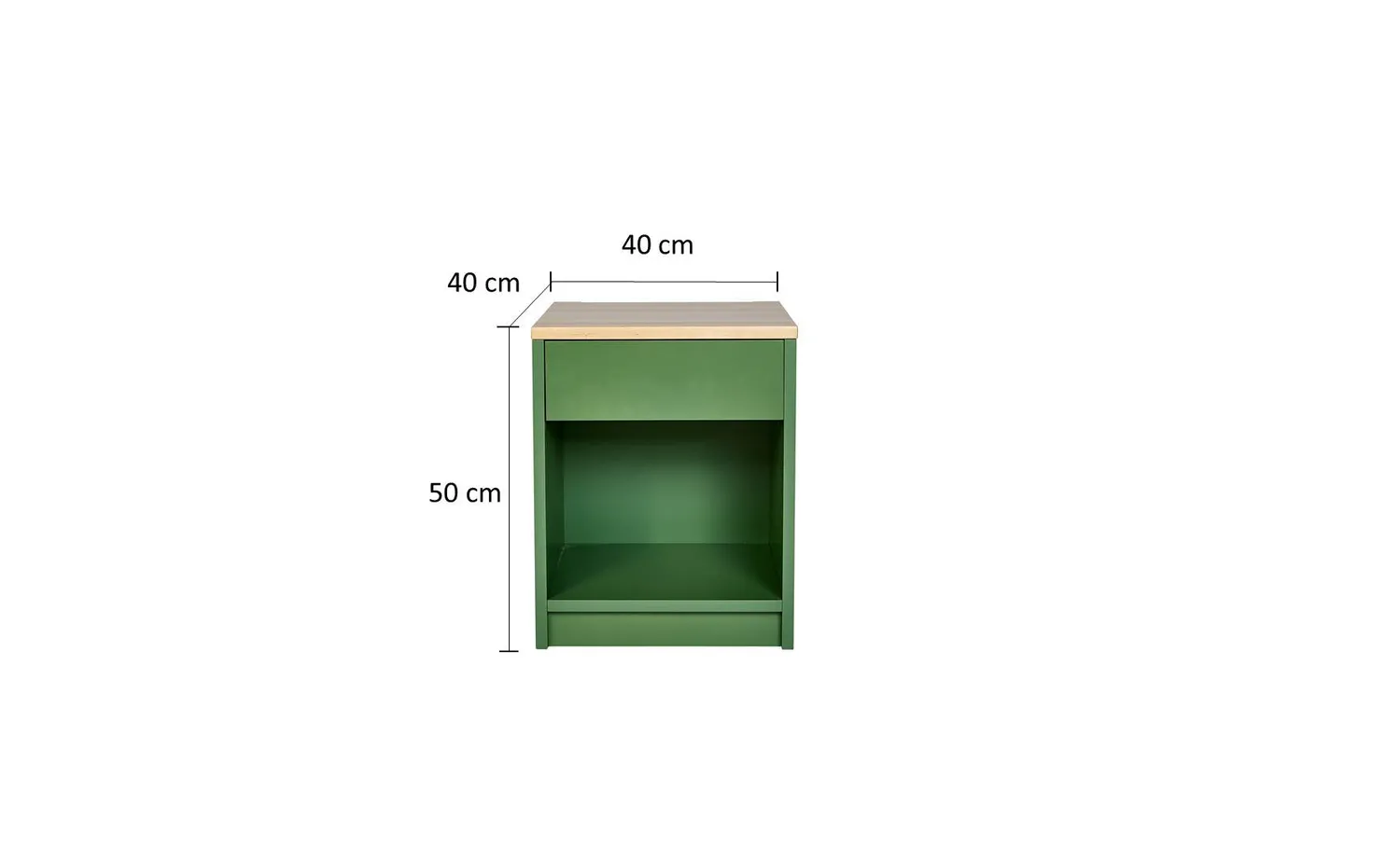 Kundler Home Nachttisch mit Schublade 40x40 cm