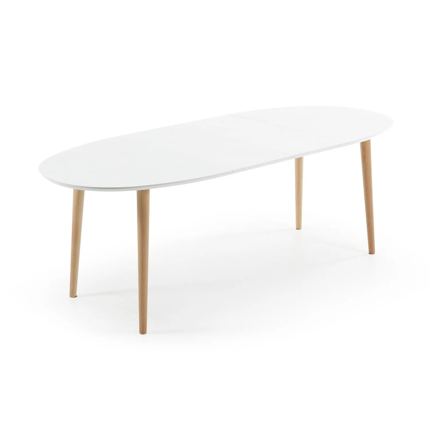 Kave Home Oqui Esstisch oval ausziehbar weiß 220 cm