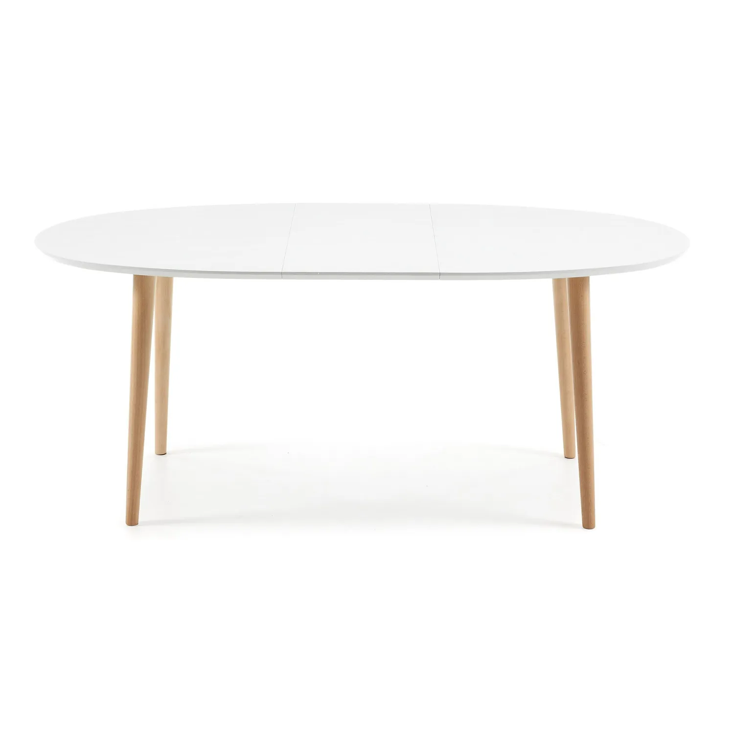 Kave Home Oqui Esstisch oval ausziehbar weiß 220 cm