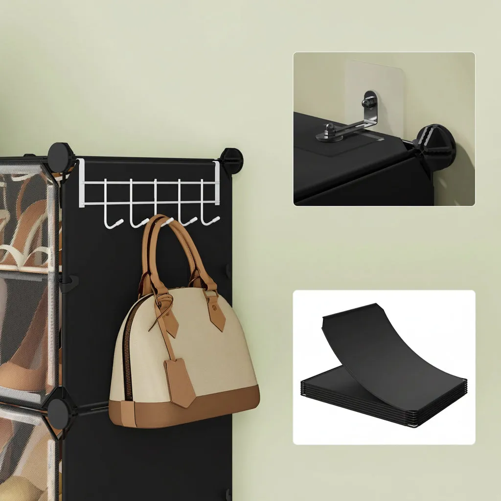 In And OutdoorMatch Schuhschrank mit Türen Schuhregal stapelbar