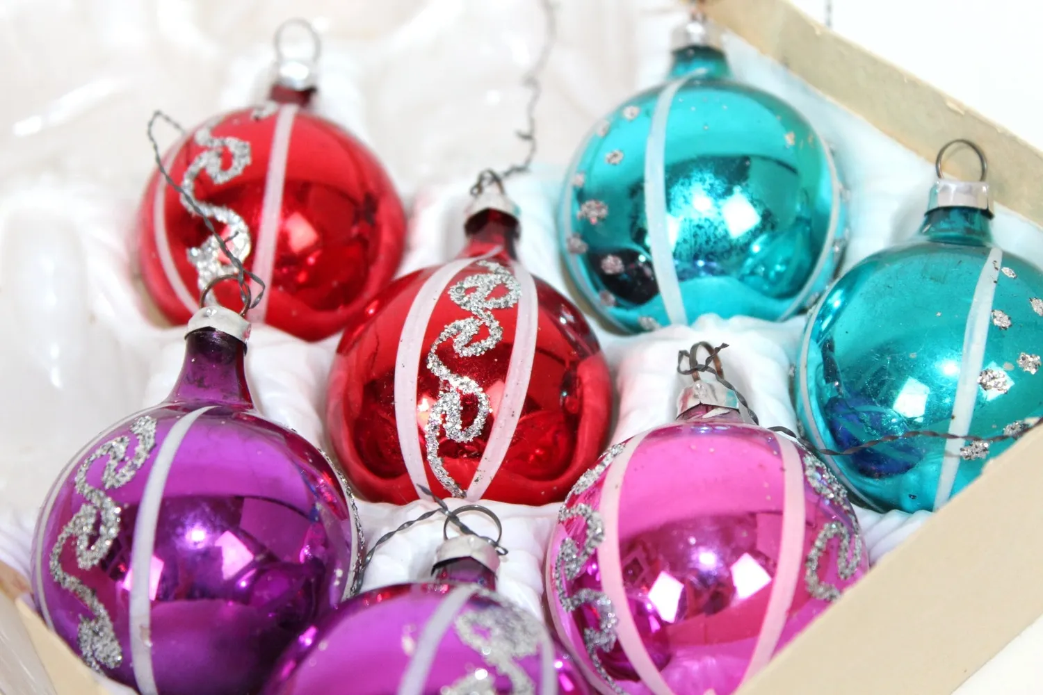 Mon Ami(e) Vintage Weihnachtsbaumkugeln Glas antik
