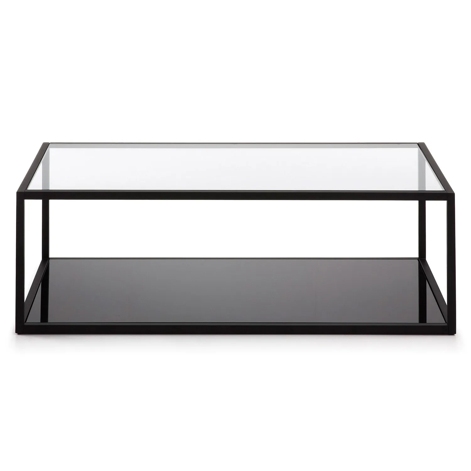 Kave Home Blackhill Couchtisch Glas Stahl