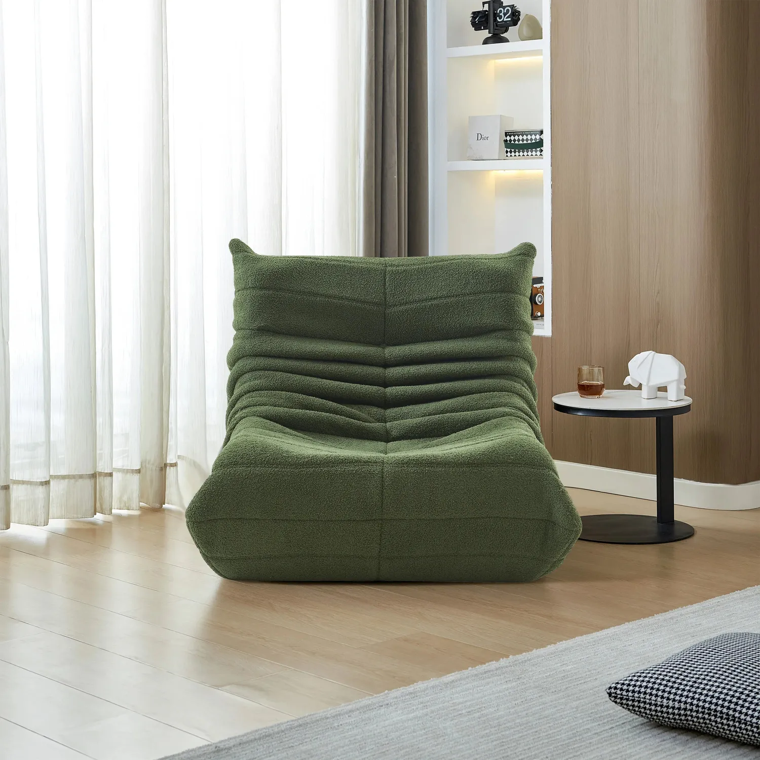 In And OutdoorMatch Loungesessel 86x65x75 beige Stoff