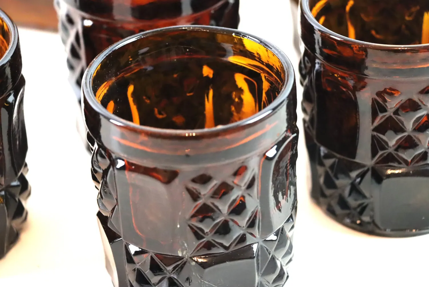 Mon Ami(e) Vintage Whiskey-Set braun Glas 8-teilig schwer