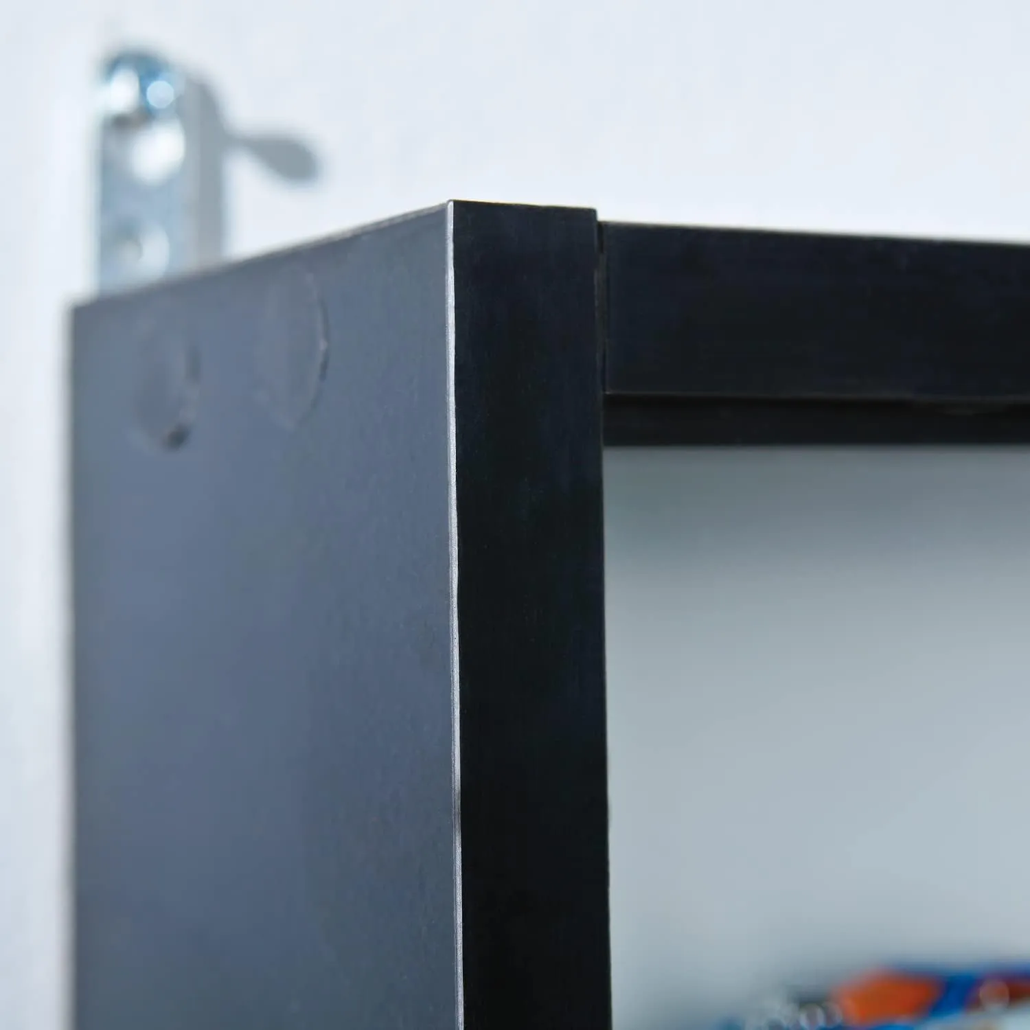 Inter Link Wandvitrine Schwarz-Weiß 80x60x9,5cm Glas