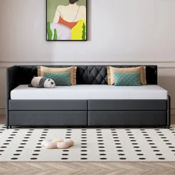 In And OutdoorMatch Schlafsofa Samt Grau 200x96cm 12cm Matratze