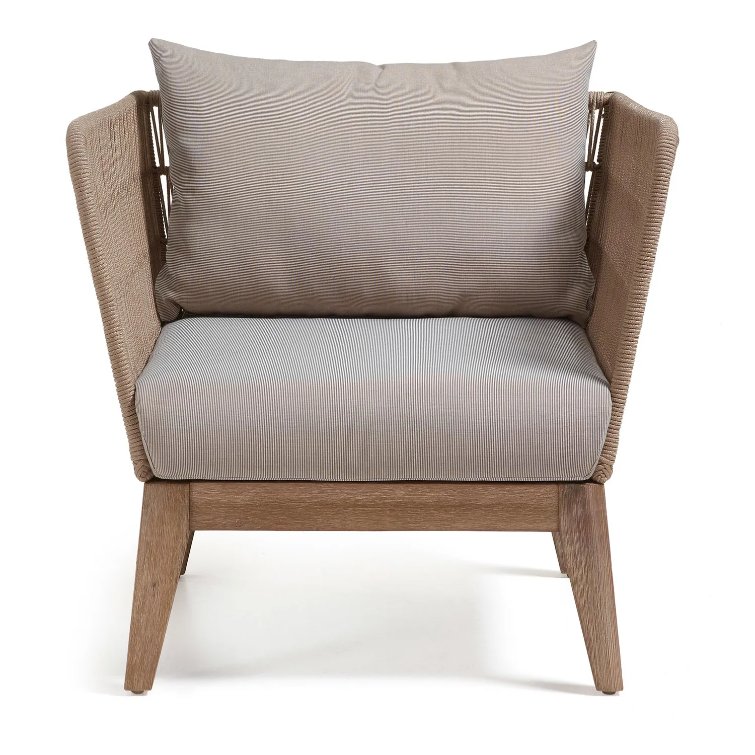 Kave Home Belleny Sessel beige Eukalyptusholz