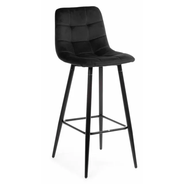 HOWHOMELY Lava Barhocker Hoker Schwarz Samt Metall