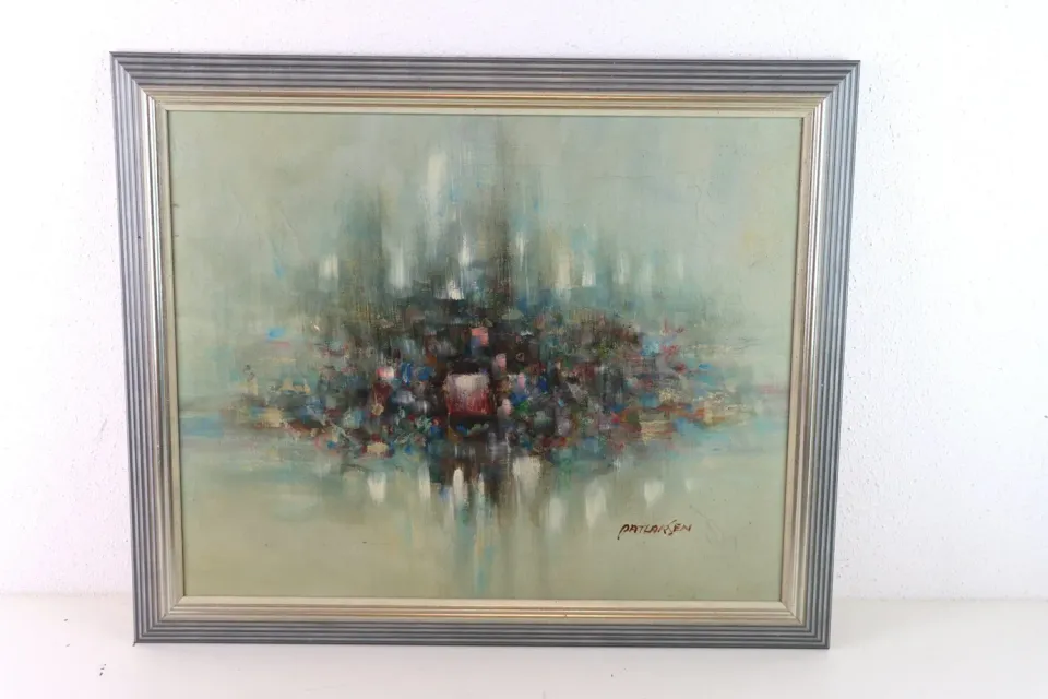 Mon Ami(e) Vintage Patricia Larsen Acrylgemälde abstrakt