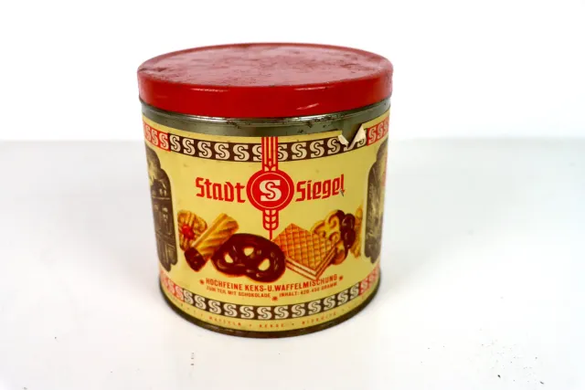 Mon Ami(e) Vintage Keksdose Stadt Siegel Blech 13,5 cm