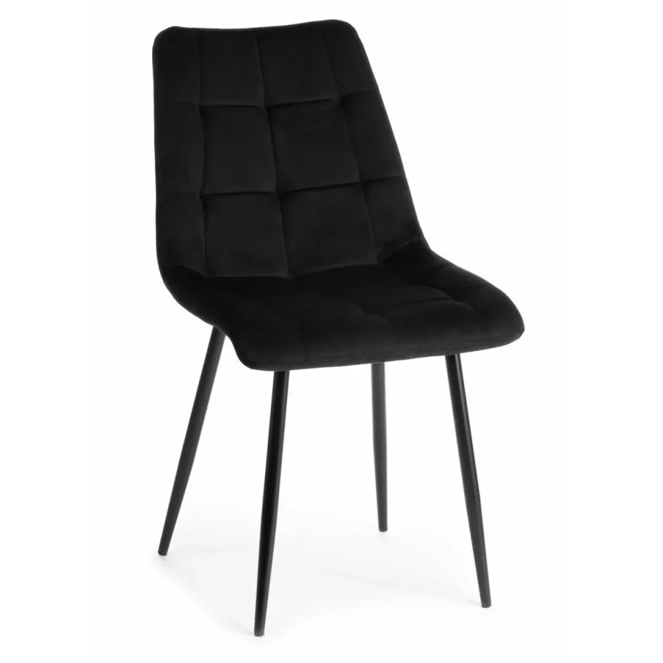HOWHOMELY Tori Stuhl Schwarz Samtstuhl