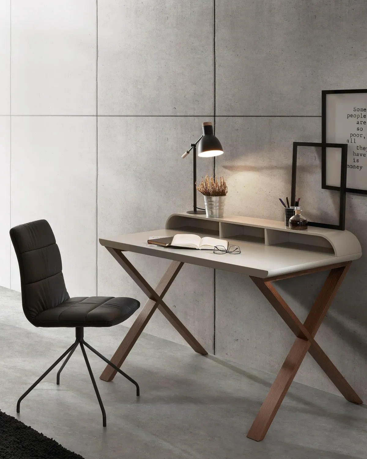 Kave Home Schreibtisch weiß 120 cm Esche