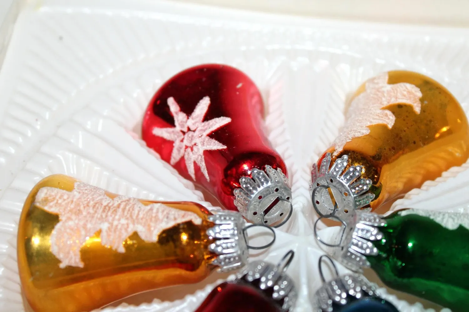 Mon Ami(e) Vintage Weihnachtsanhänger Glocken 6er Glas