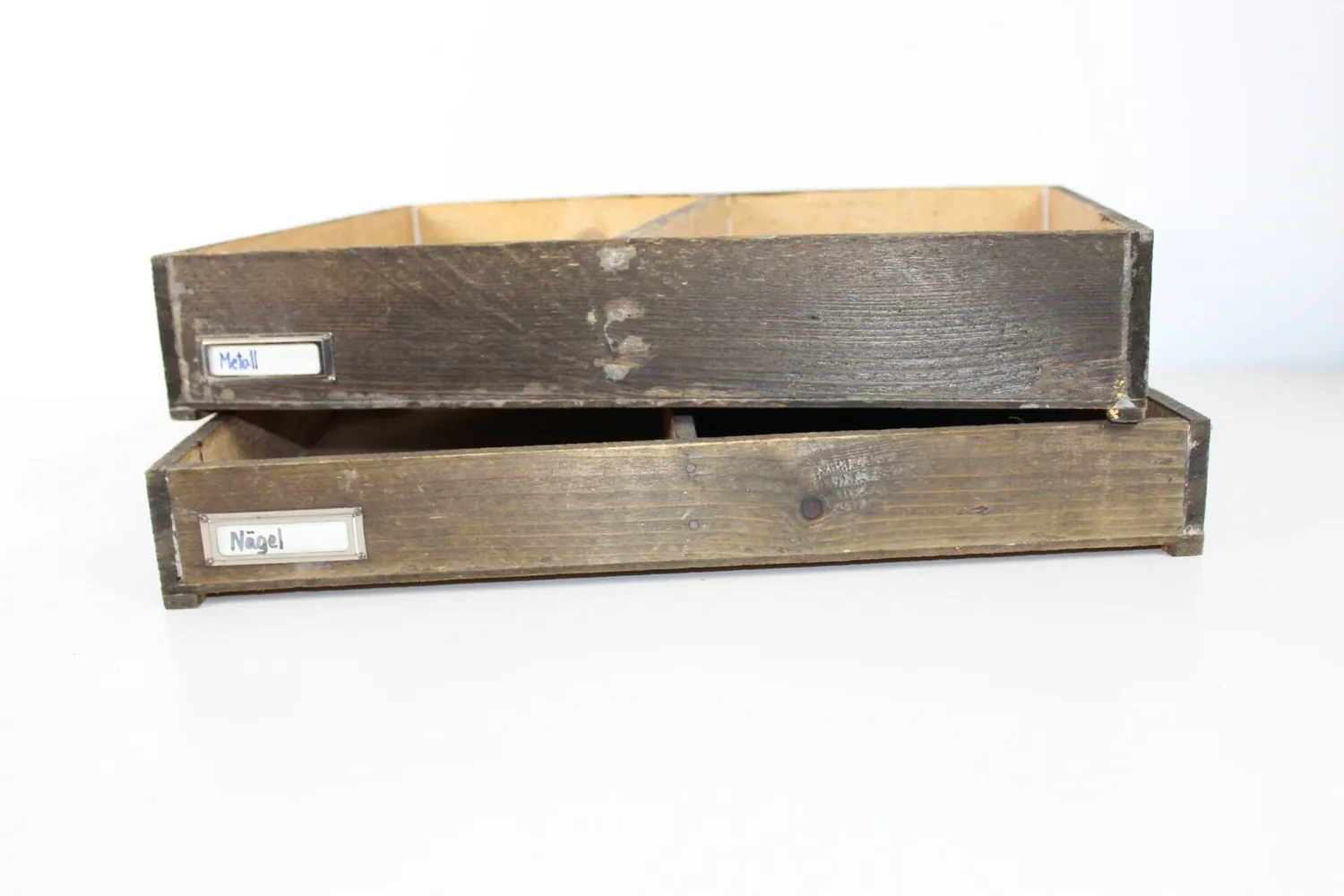 Mon Ami(e) Vintage Holzkiste Werkstatt Holz mit Einteilung