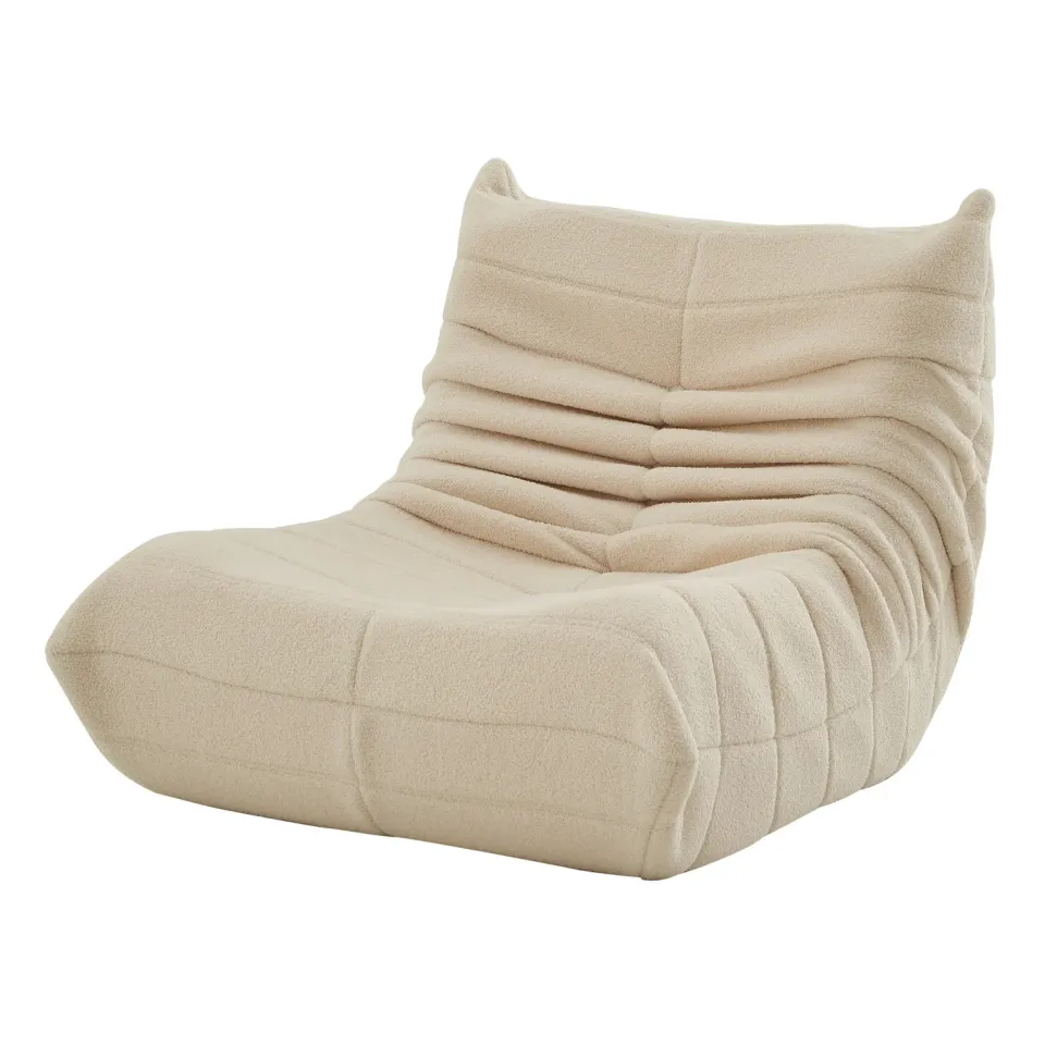 In And OutdoorMatch Loungesessel 86x65x75 beige Stoff