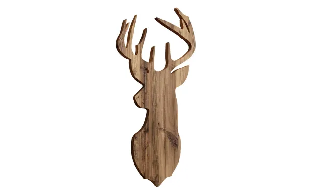 alpina design Sagoma Testa Cervo Hirsch Wanddeko Holz