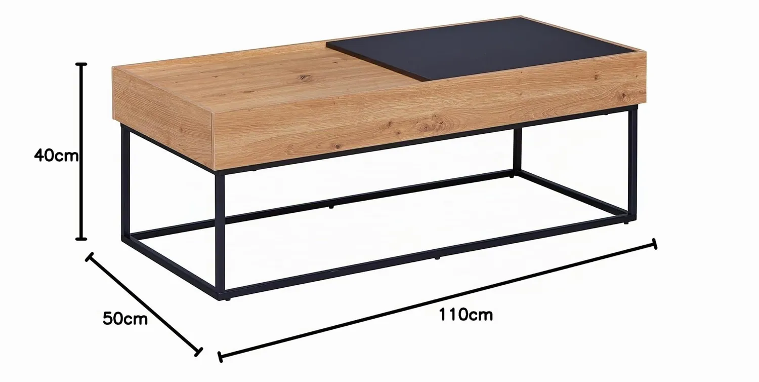 Inter Link Filora Couchtisch Artisan Eiche 110 cm verschiebbar