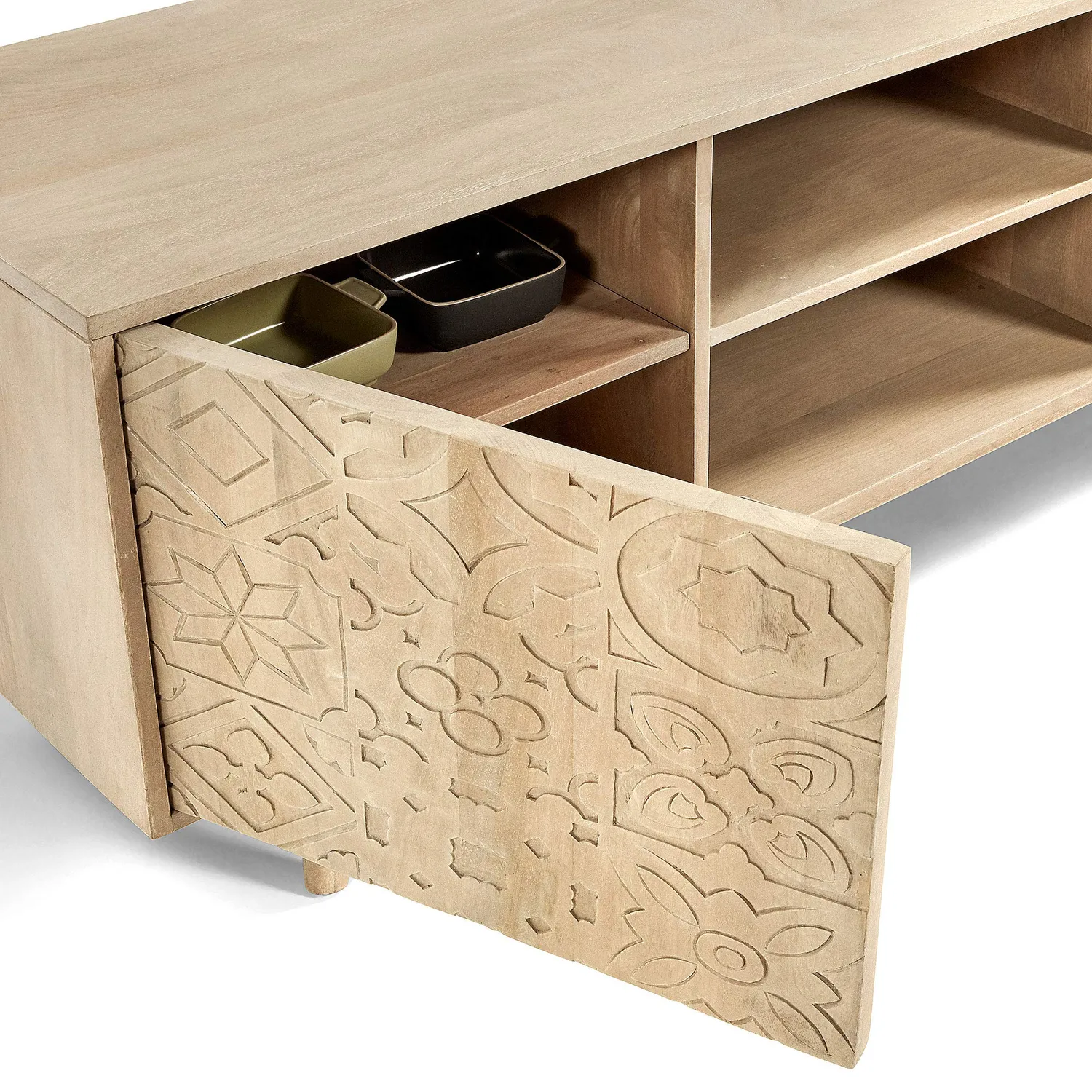 Kave Home Seleb TV-Lowboard 160 cm Mangoholz 2-türig