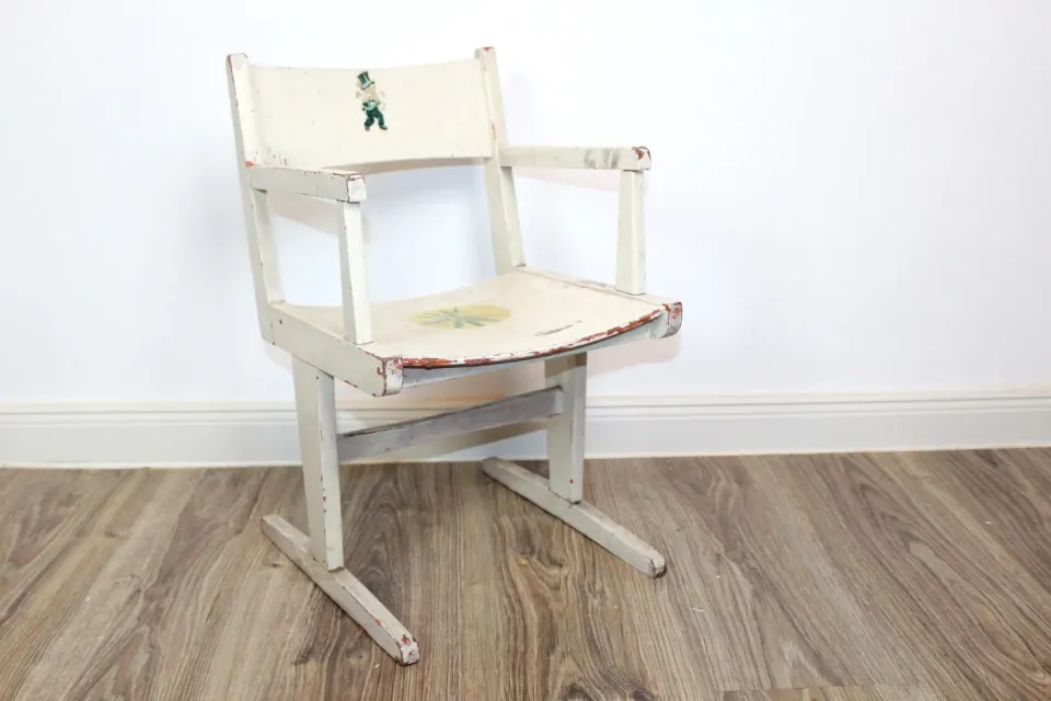 Mon Ami(e) Vintage Kinder Armlehnstuhl Holz weiß Shabby