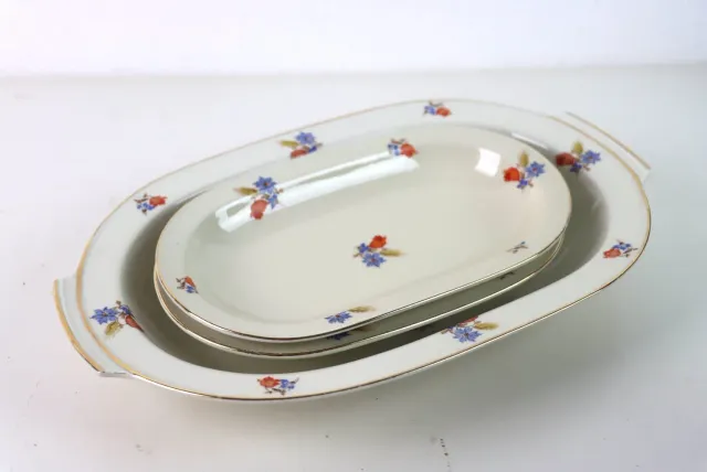 Mon Ami(e) Vintage Servierplatten Blumenmotiv 3-teilig