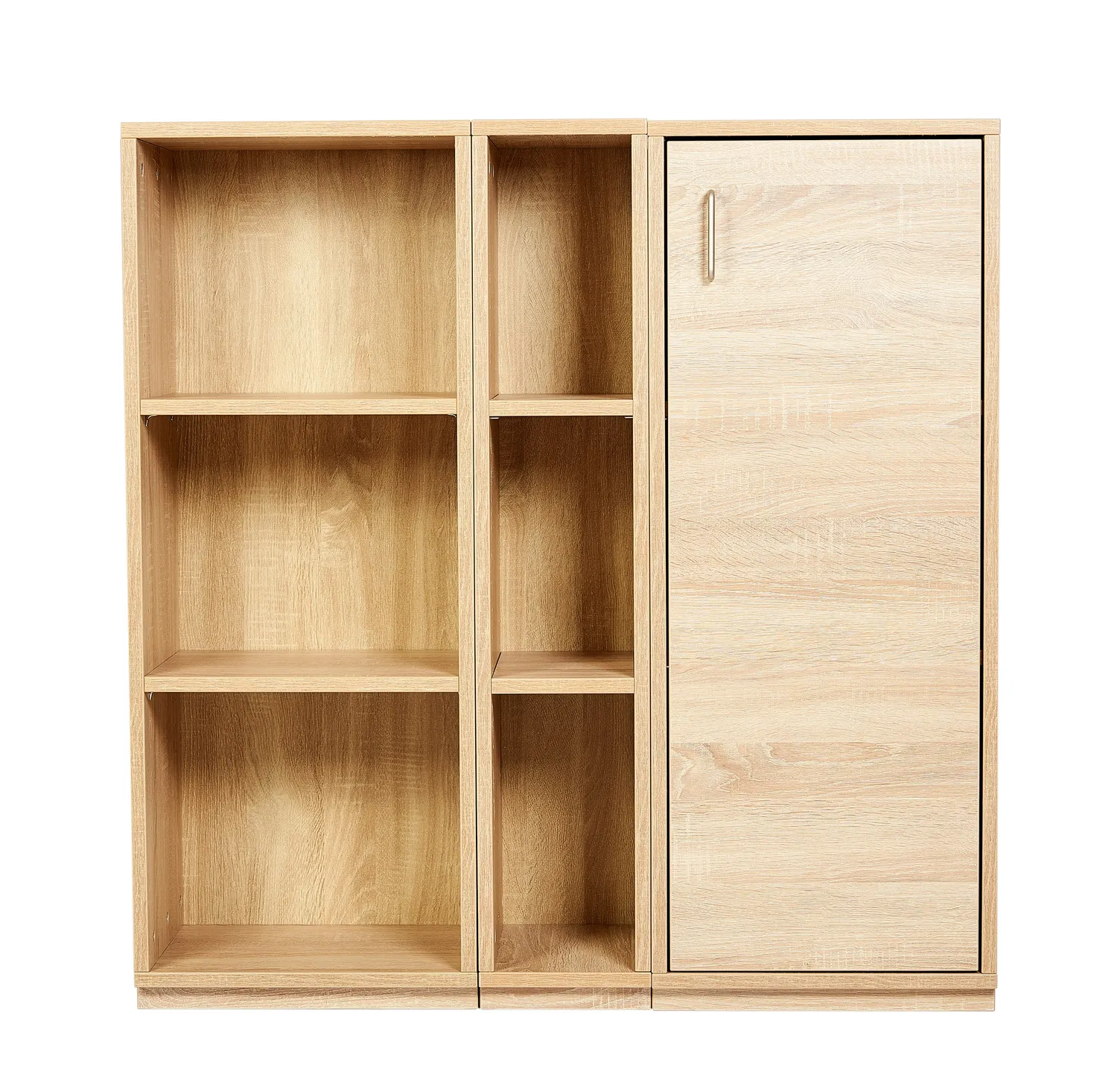 Kundler Home Der Bücherfreund Regal Eiche mit Rückwand