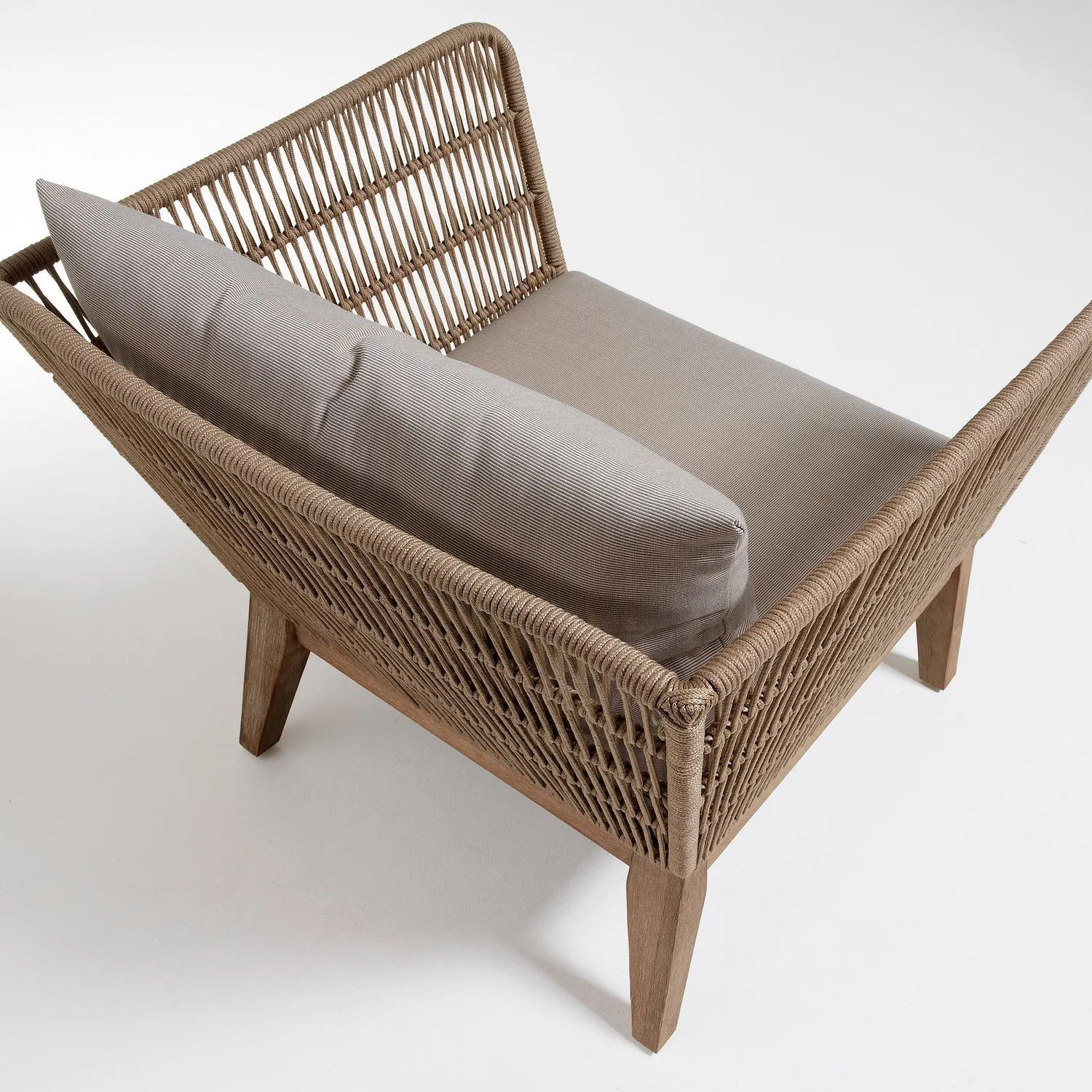Kave Home Belleny Sessel beige Eukalyptusholz