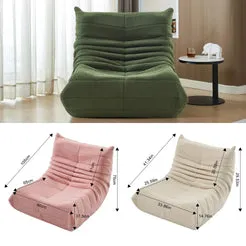 In And OutdoorMatch Loungesessel Beige Stoff 86x65x75 cm