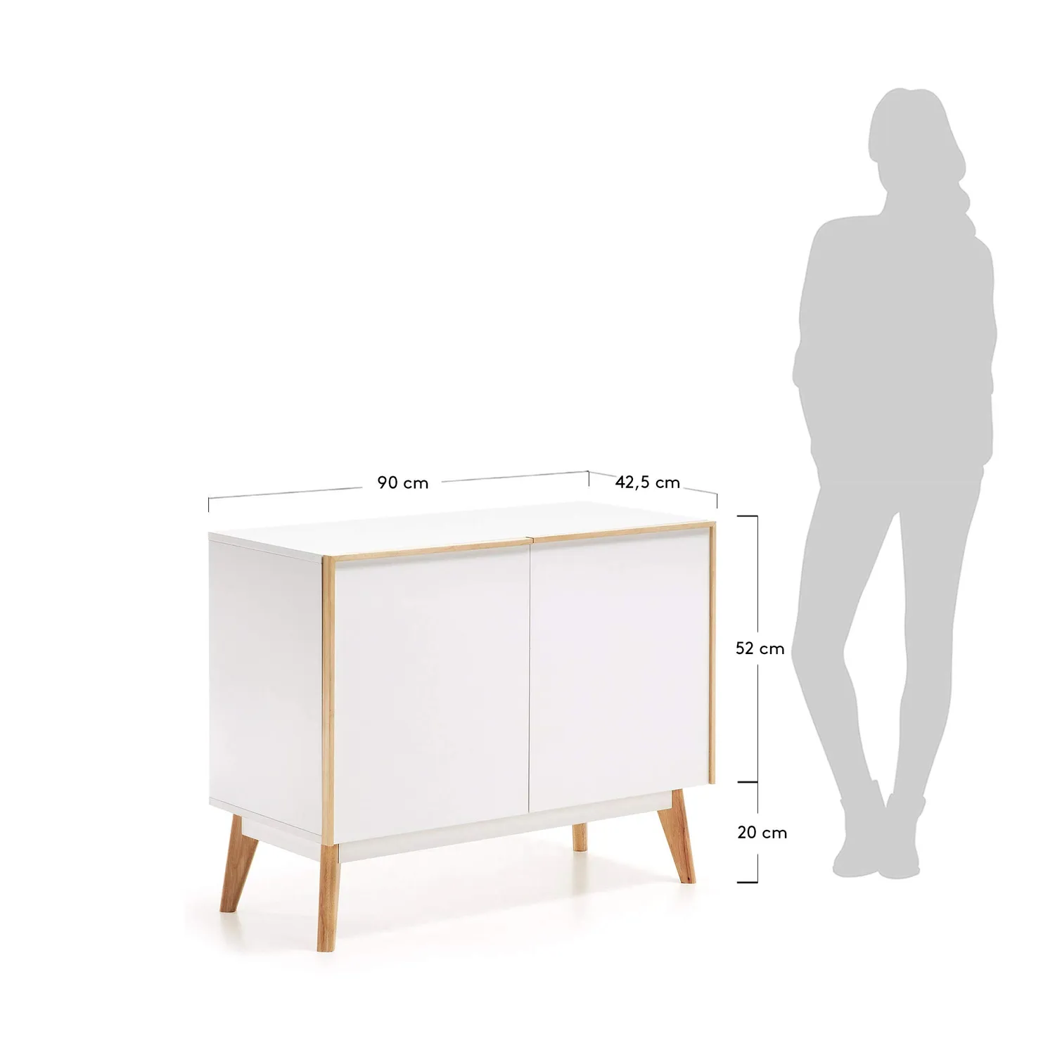 Kave Home 8,43E+12 Anrichte weiß 90 cm matt lackiert
