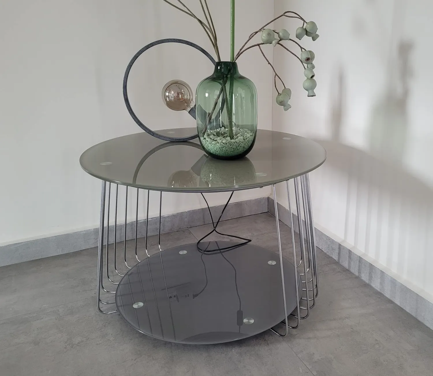 Inter Link Rivoli Couchtisch Glas Metall