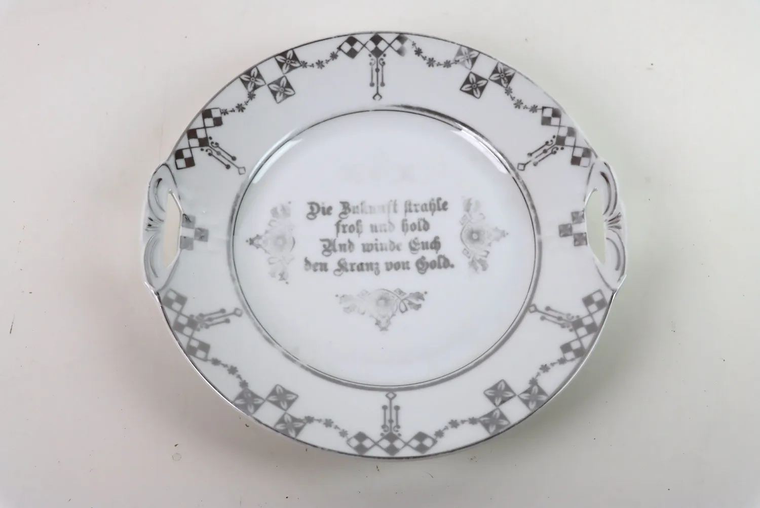 Mon Ami(e) Vintage Jubiläumsteller zur Silberhochzeit Jugendstil