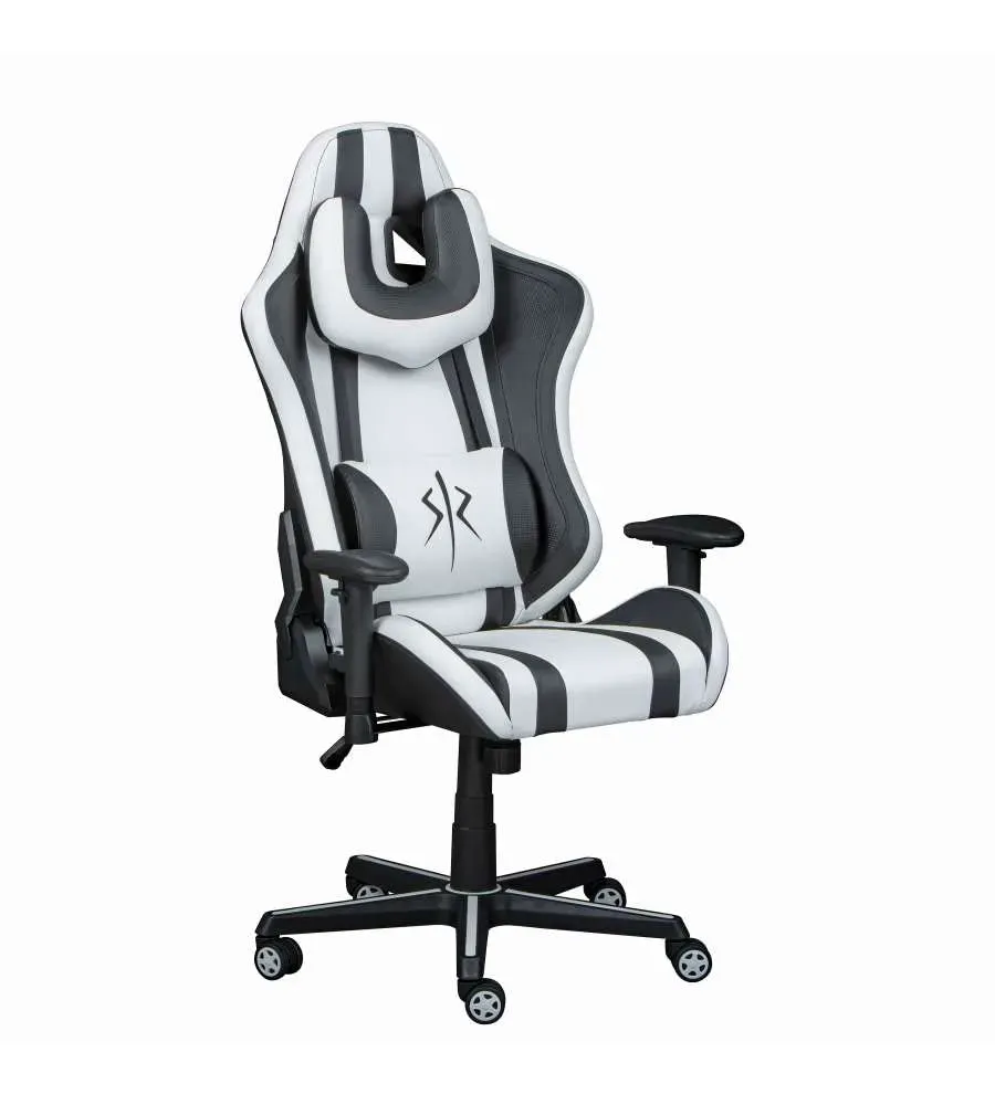 Inter Link Zoro Gamingstuhl Schwarz-Weiß Nackenkissen