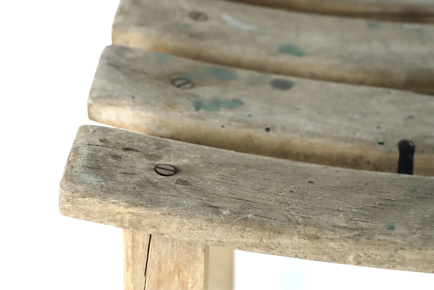 Mon Ami(e) Vintage Hocker Massivholz antik 40x30 cm
