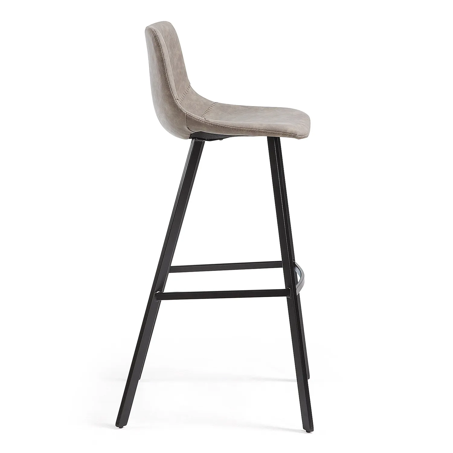 Kave Home Alve Barhocker Kunstleder mit Lehne