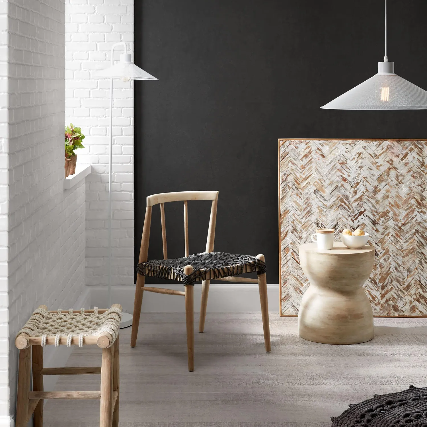 Kave Home Mazy Beistelltisch Ø 40 cm Mangoholz rund